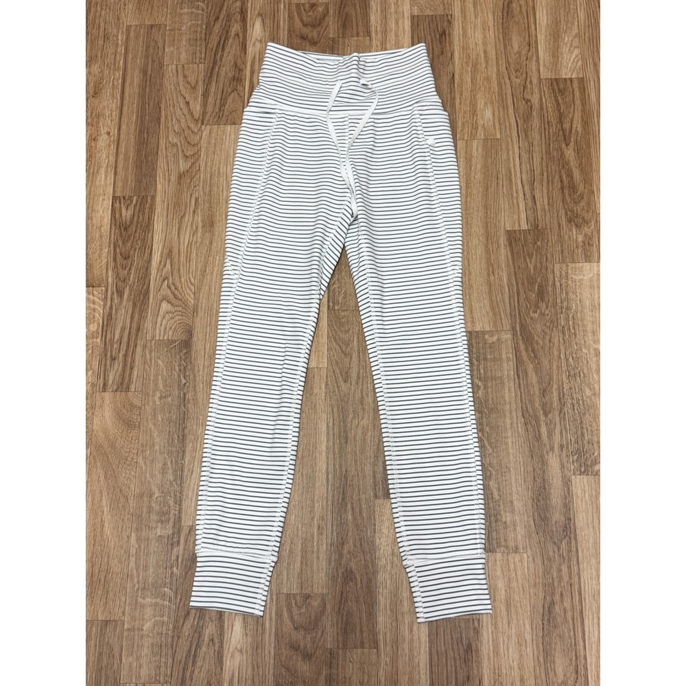 NWT Halara Womens High Waisted Striped Leggings 7/8 Drawstring Pockets XS - Picture 6 of 7